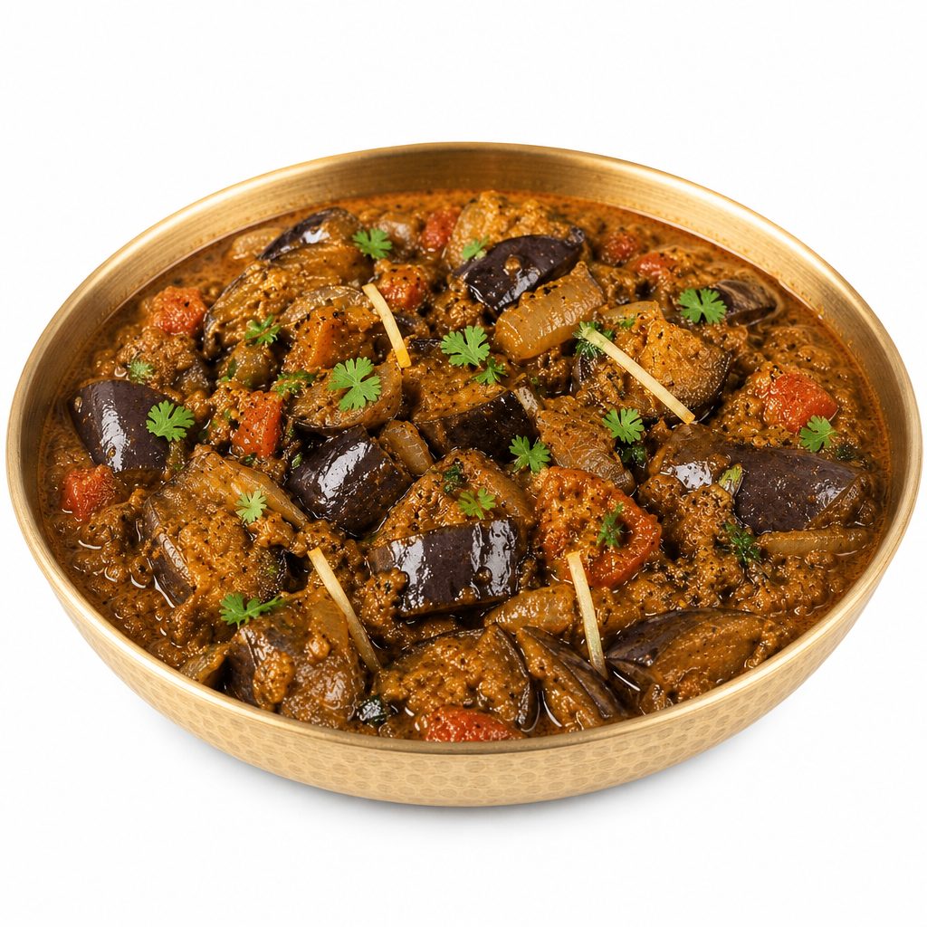 EGGPLANT TARKARI.